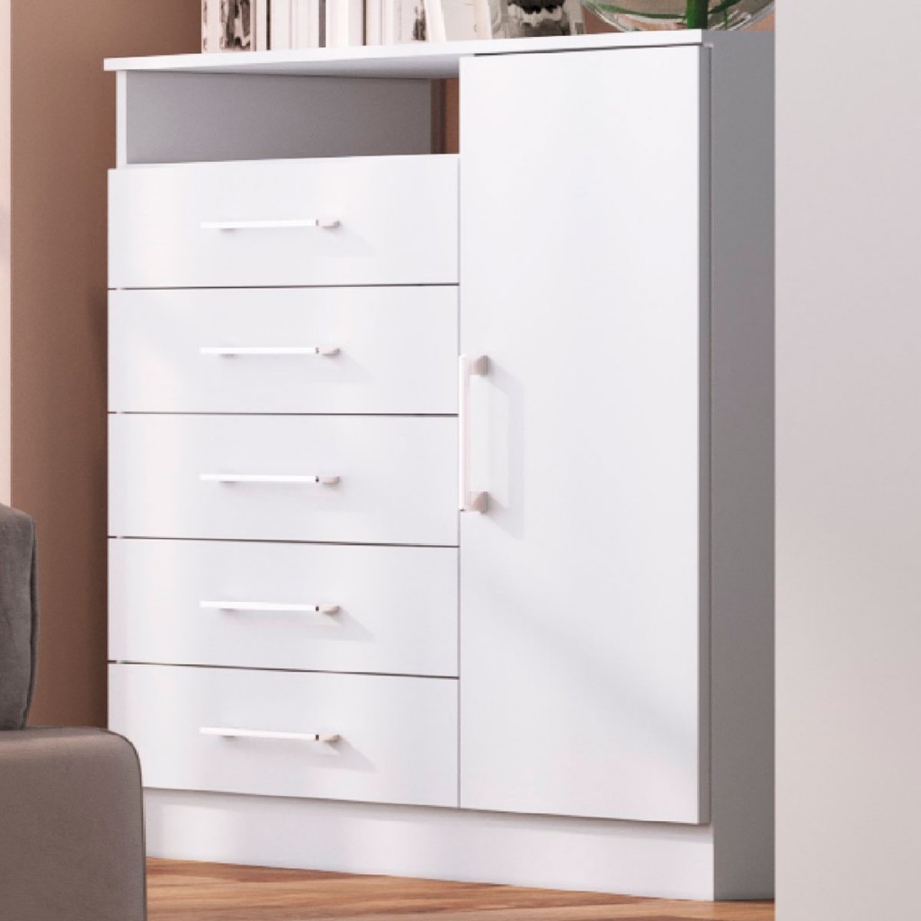 Cômoda Rubi 1 Porta 5 Gavetas - Home & Living