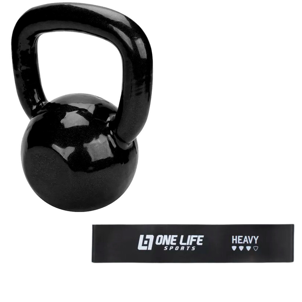 Imagem Kit Treino Completo em Casa - Kettlebel 4kg + Mini Band Forte