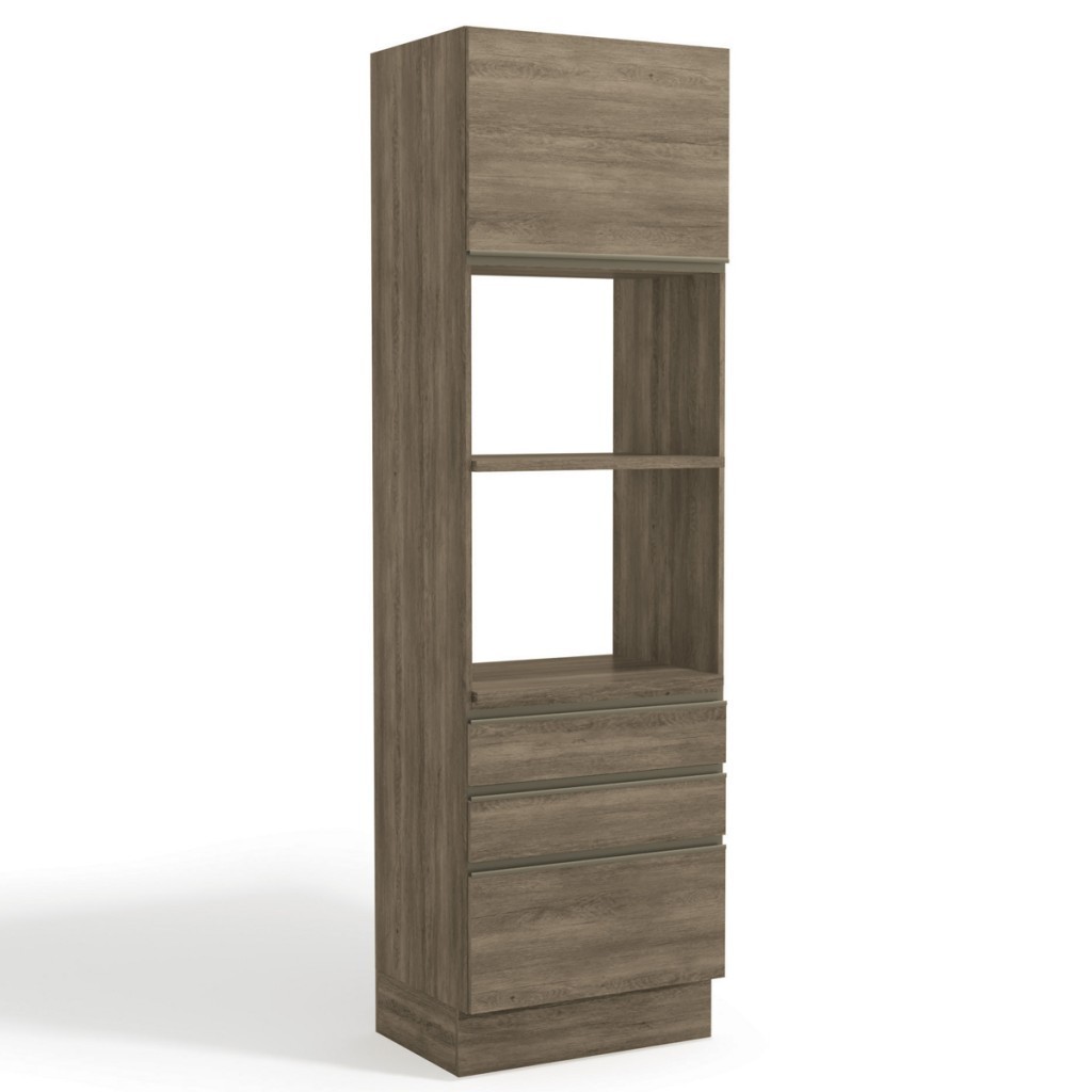 Torre Quente Maxxi 1 Porta 3 Gavetas Nogal - Kappesberg em Oferta na Shopee