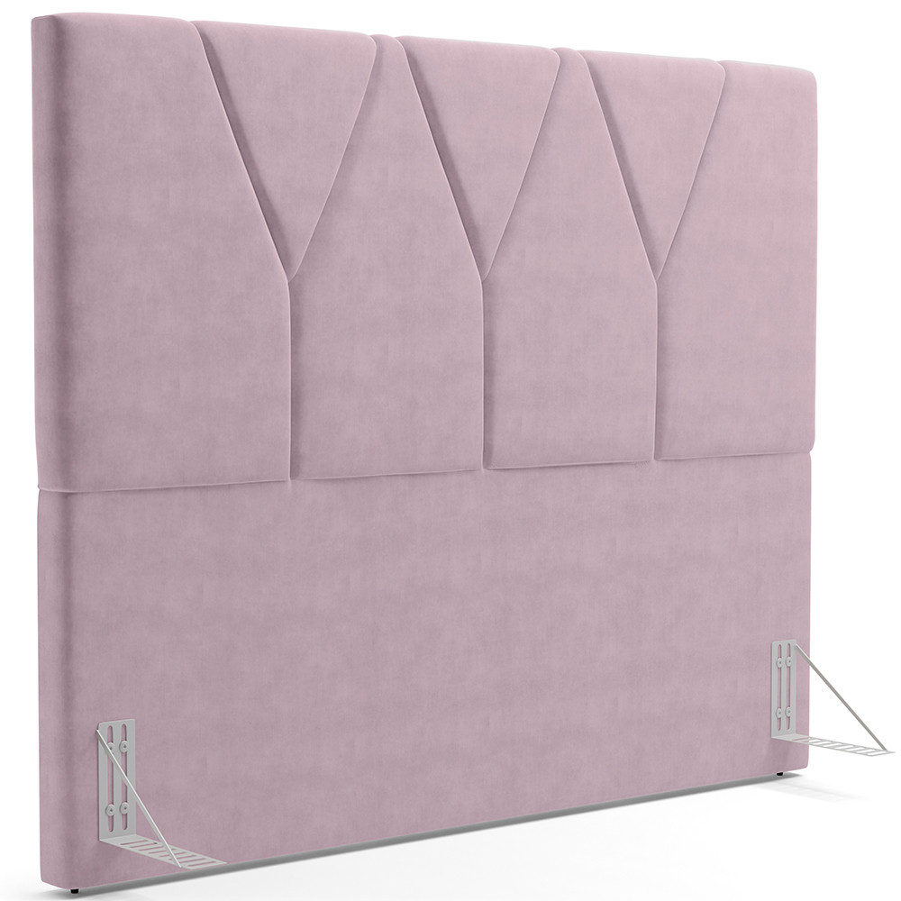 Cabeceira Cama Box Casal 140 cm Aurora W01 Suede Rosê - Lyam Decor