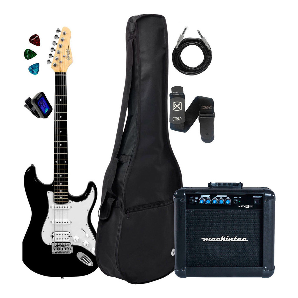 Guitarra Elétrica Giannini G-101 + Acessórios + Cubo Maxx15