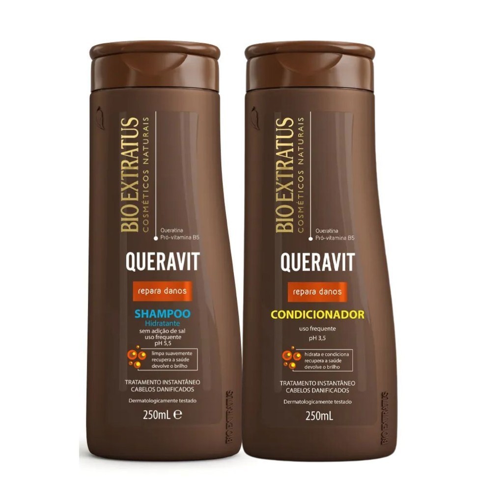 Shampoo e Condicionador Queravit Biorreconstrutor Tratamento Instantâneo 250ml