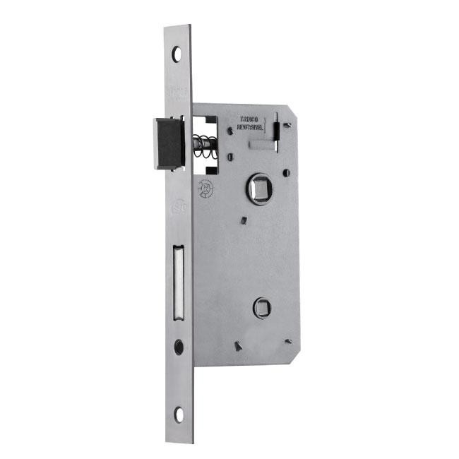 maquina fechadura banheiro s40 canto reto inox polido alianca - Home & Living