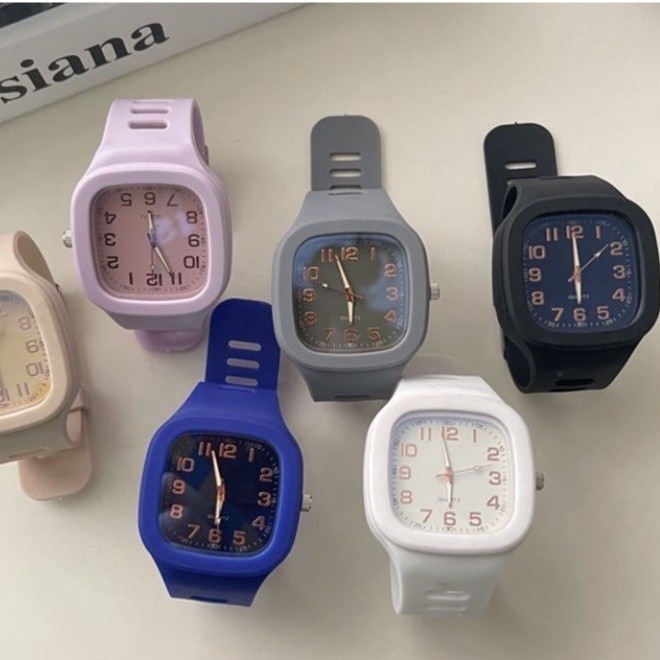 Relógio Feminino De Moda À Prova D'água Analógico Esportivo De Silicone