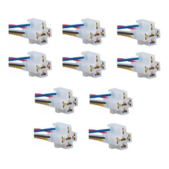 Kit 10 Tomadas Chicote Soquete Conector Plug Porta Relê