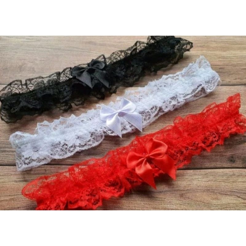 Perneira Persex elástica em renda lingerie  fantasia  acessórios em Oferta na Shopee