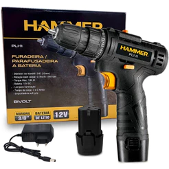 Furadeira Parafusadeira A Bateria 12v Bivolt 3/8 10mm