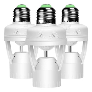 KIT Sensor De Presença Com Fotocélula Para Lâmpada Soquete
