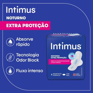 Absorvente Intimus® Noturno Suave C/ Abas 30 Un em Oferta na Shopee