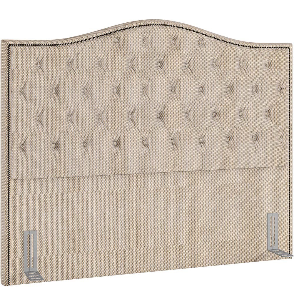 Cabeceira Cama Box Queen 160 cm P05 Grécia Linho Creme - Lyam Decor