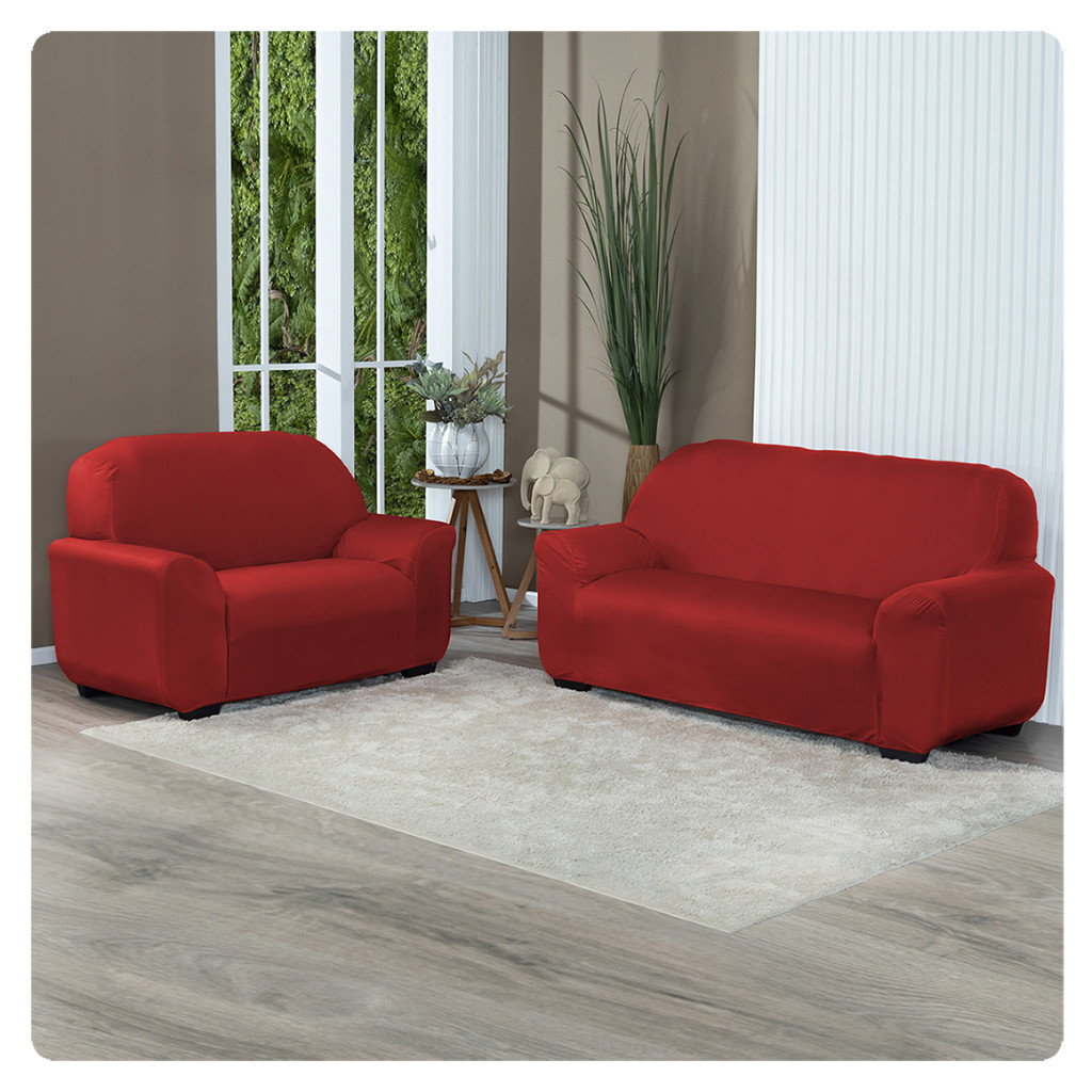 Kit Capa De Sofá Lisa 2 E 3 Lugares Envio Rapido