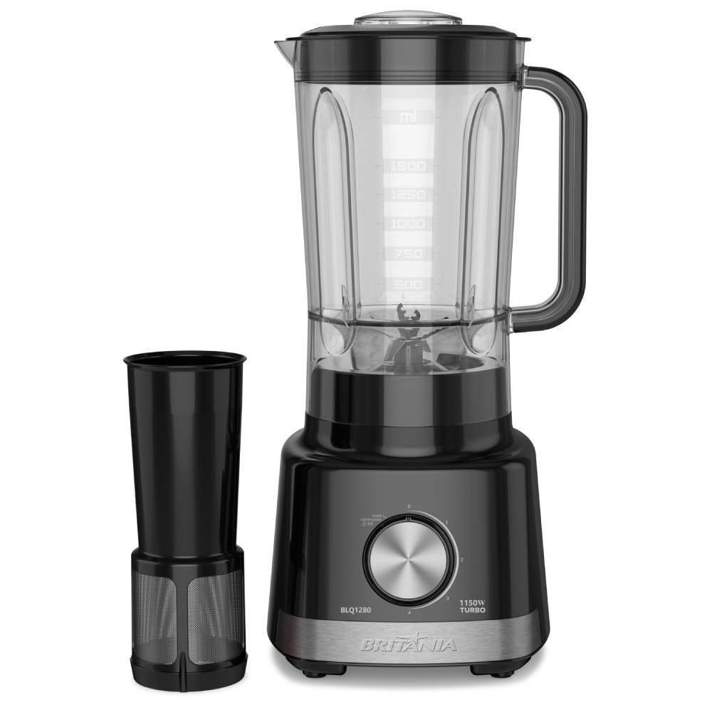 Liquidificador Britânia BLQ1280P | com Filtro, 2,7 Litros e  4 Velocidades + Pulsar, 1150W, Preto - Home Appliances