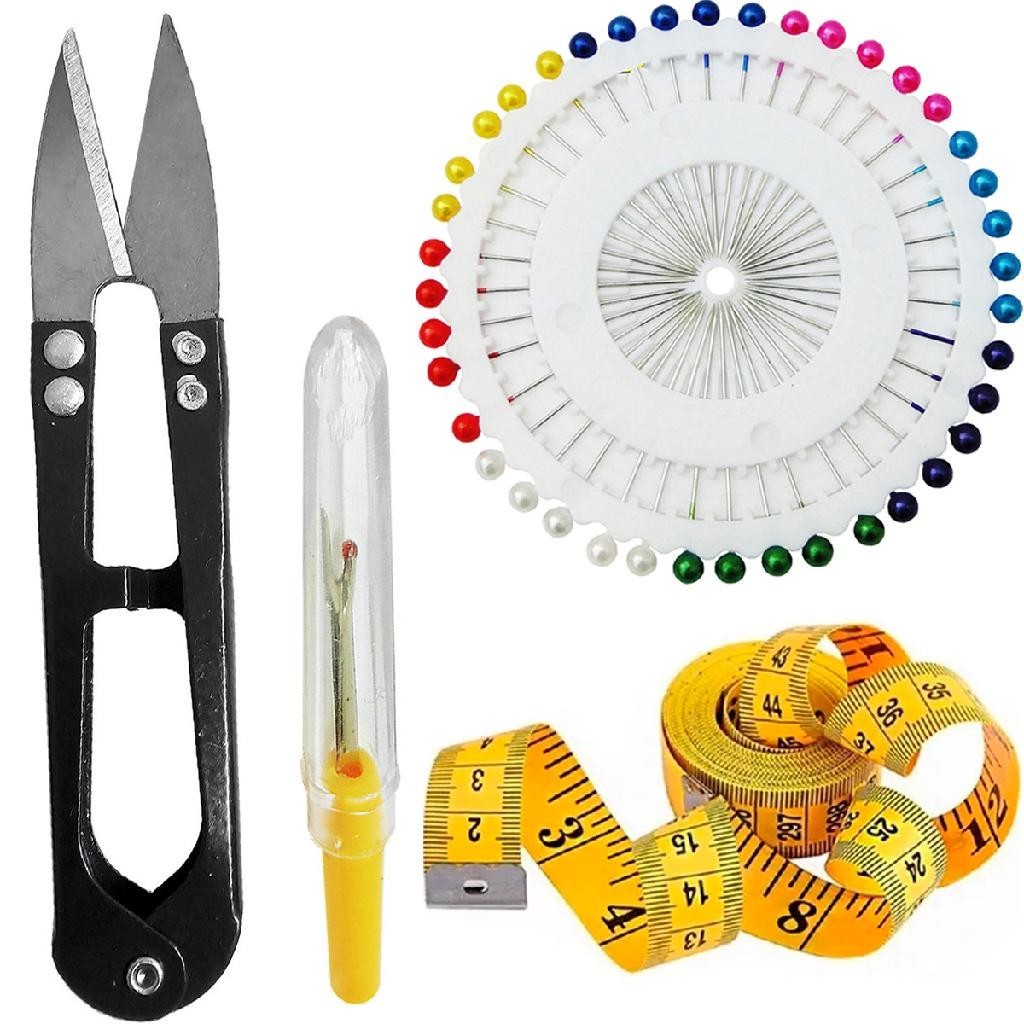 Kit Costura Alfinete Fita Métrica Abridor De Casa Tesoura em Oferta na Shopee