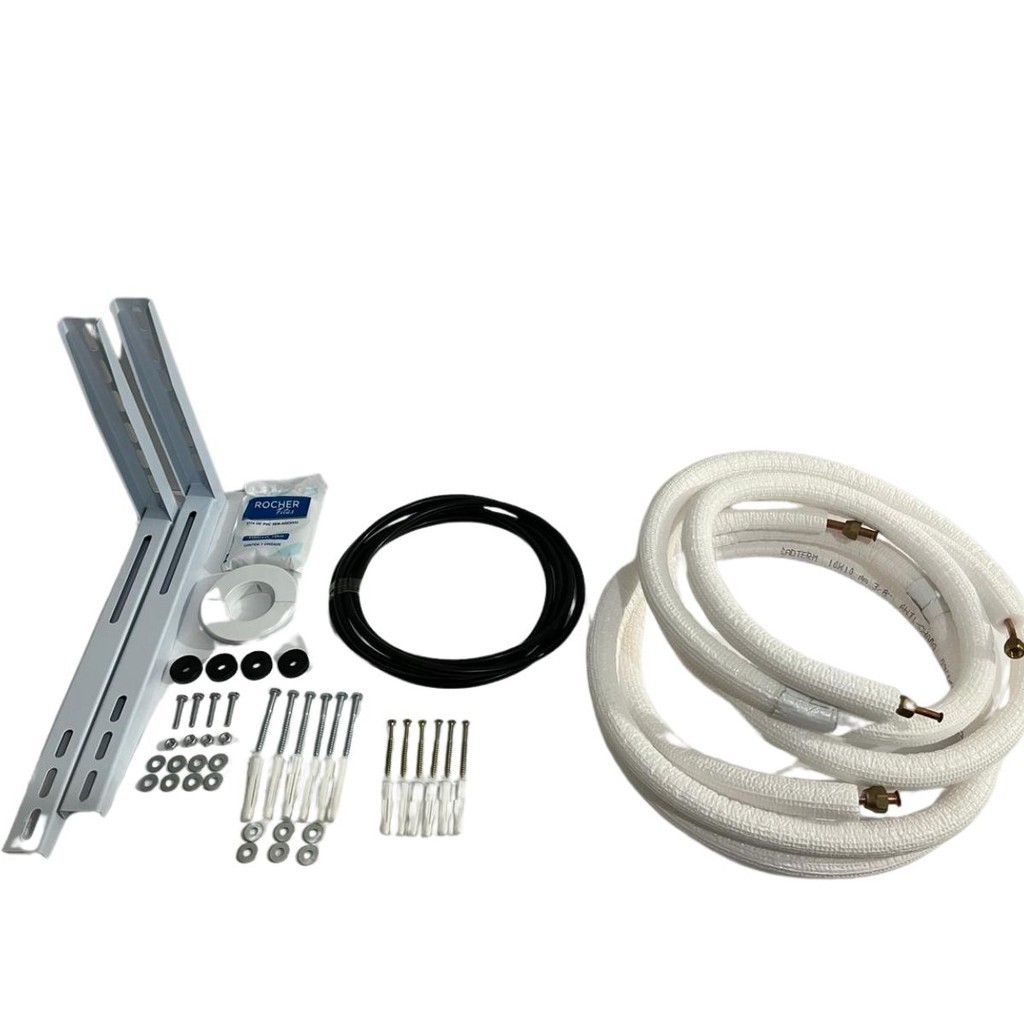 Kit Instalação Ar Condicionado Split 1/2 Para 1/4 sem suporte 3 Metros