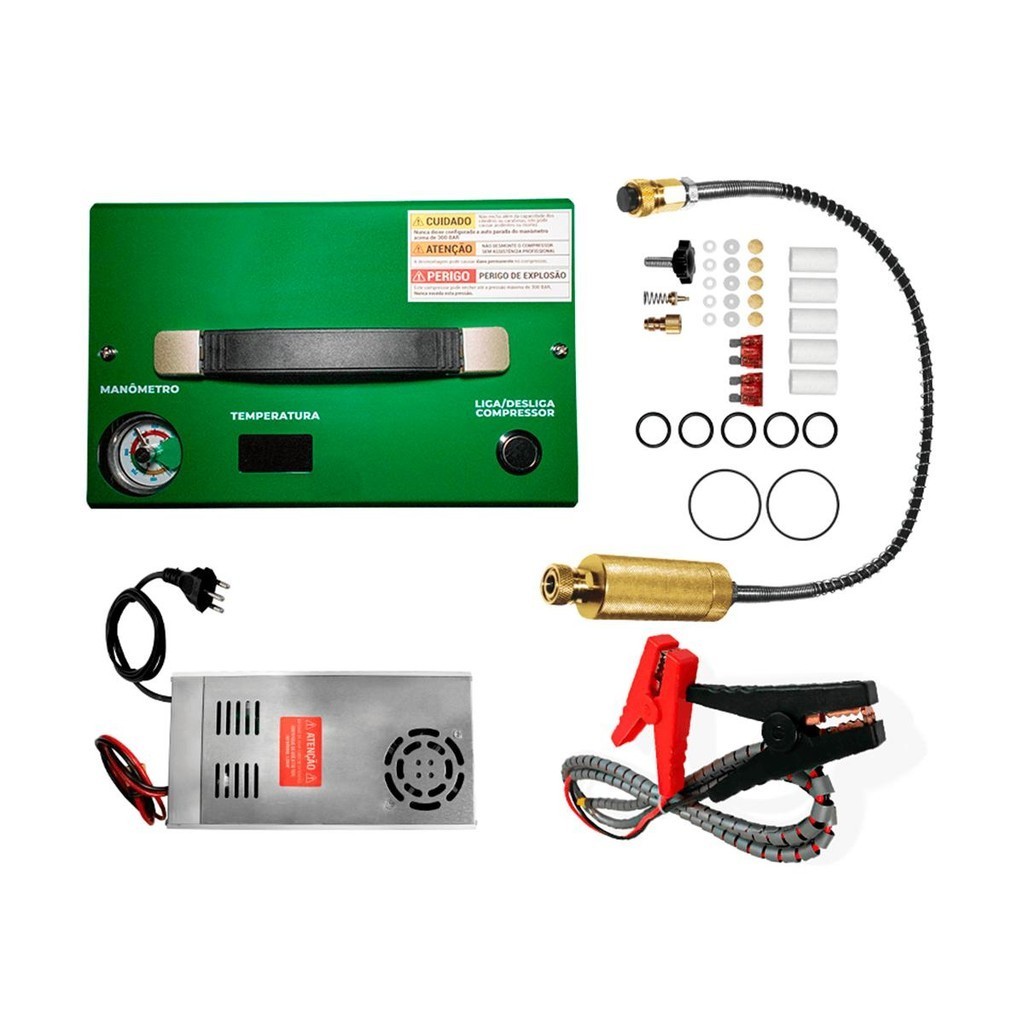 Compressor de Ar 300 BAR para PCP Nova Vista Beeman Rossi Gamo Hatsan Cbc Portátil 110V / 220V / 12V
