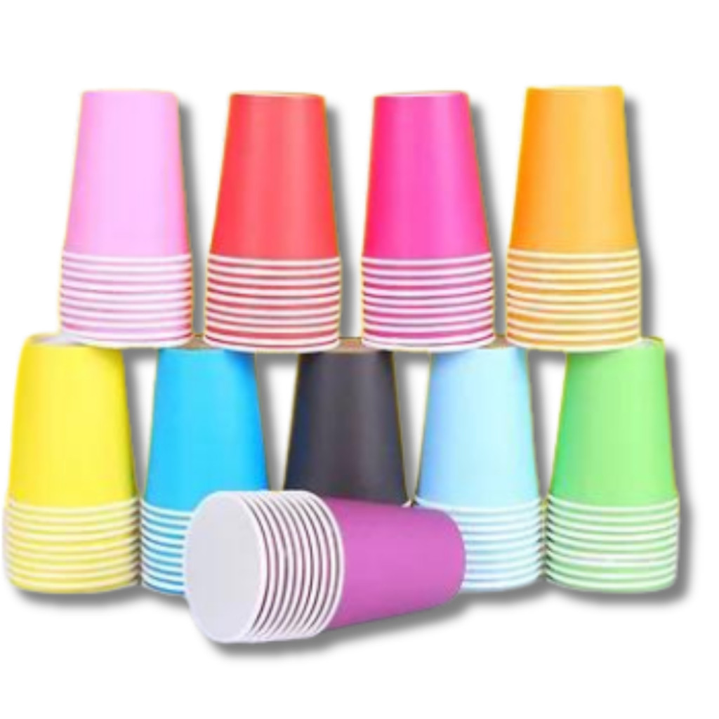 Copos de Papel pacote com 20 unidades para Decoração e Festas Enfeitar sua Festas em Família