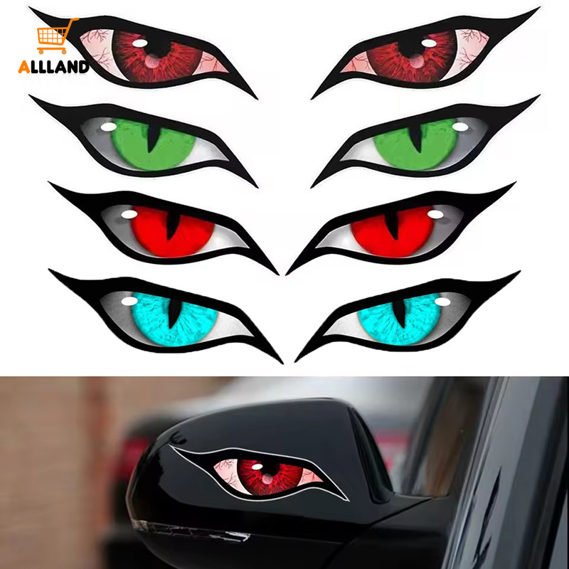 2 Unidades/Par Criativo PVC Reflexivo Olhos Padrão Adesivo De Carro-Motocicleta Legal Personalizado Decorativo Diabo Olh