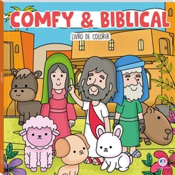 Livro Comfy & cozy books Comfy and Biblical - Livro de Colorir