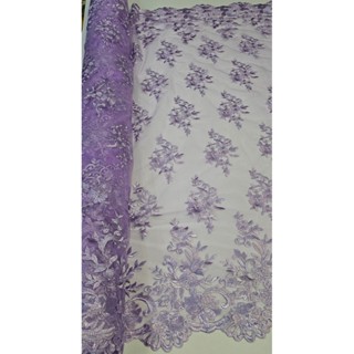 Tule Bordado com Bico Lavanda 13 em Oferta na Shopee