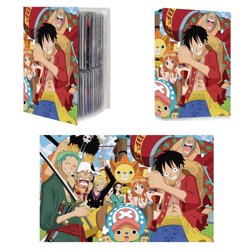 Álbum de Cartas de Jogo de Brinquedo One Piece Pasta de Coleção de Cartas de Desenho Animado 240 Peças Pasta de Cartas d