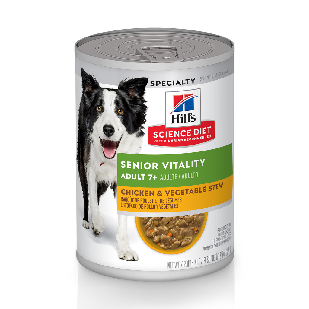 Ração Úmida Hill s Science Diet Vitalidade Sênior para Cães Idosos Sabor Frango e Vegetais 354g em Oferta na Shopee