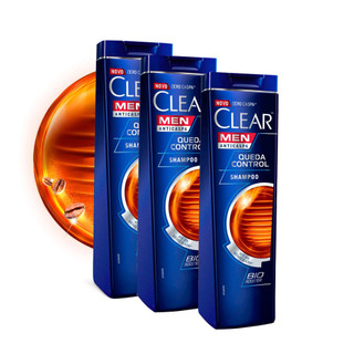 Kit 3X 200ml Shampoo Clear Men Queda Control em Oferta na Shopee