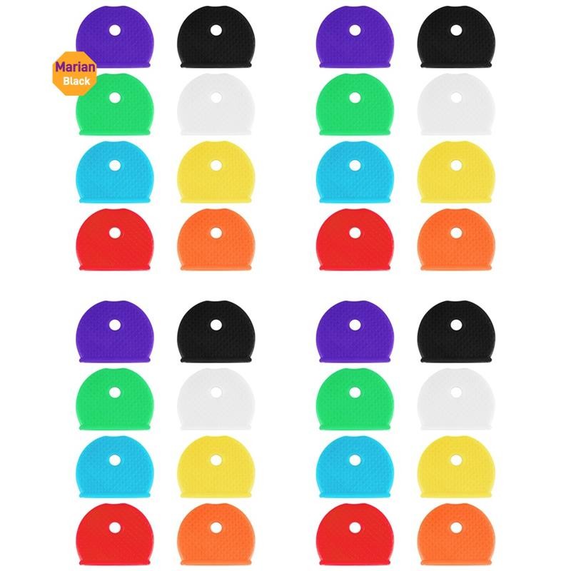 Conjunto De 32 Peças De Etiquetas De Capa De Tecla , Kit De Capas De Chave De Pvc Flexível Para Fácil Identificação De T em Oferta na Shopee