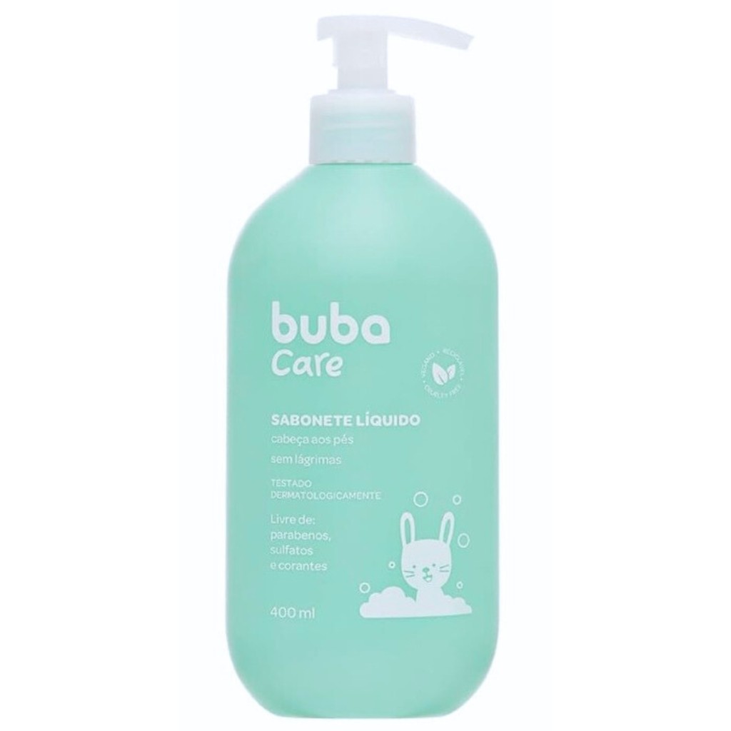 Sabonete Liquido Infantil Bebe Vegano Buba Care 400ml