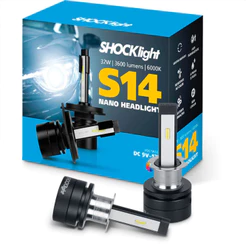 Lampada LED Encaixe H3 12V 32W 6000K 3600 Lumens Shocklight Nano Headlight S14 Kit