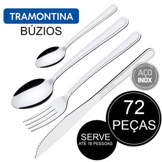 Faqueiro Inox Tramontina Búzios 72 Peças em Oferta na Shopee