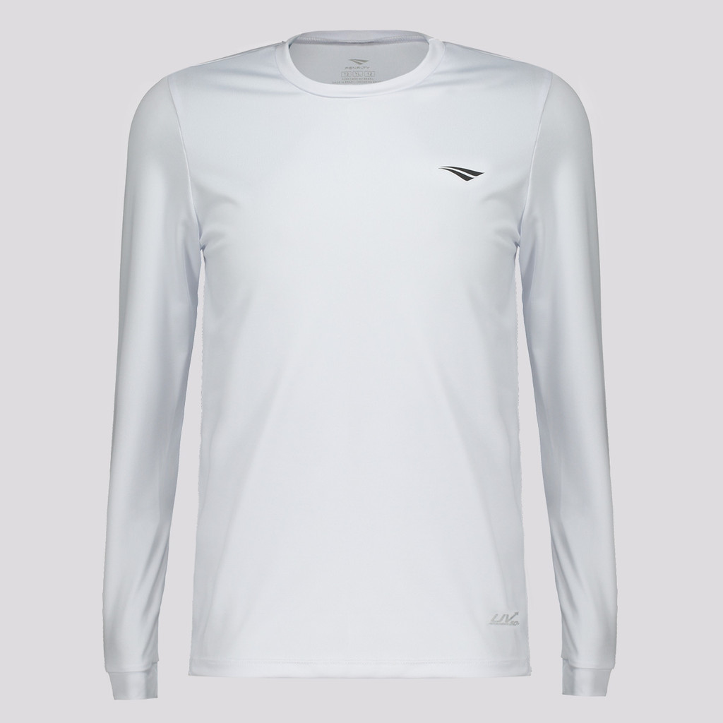Camisa Térmica Penalty Skin UV Manga Longa Juvenil Branca em Oferta na Shopee