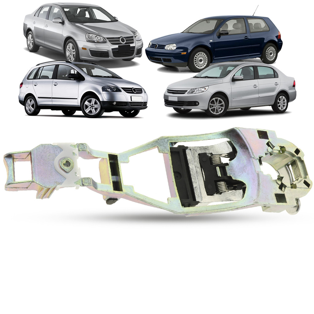 Base Suporte Maçaneta Externa Porta Volkswagen Gol Saveiro Voyage G5 G6 Fox Crossfox Spacefox Golf Bora Passat