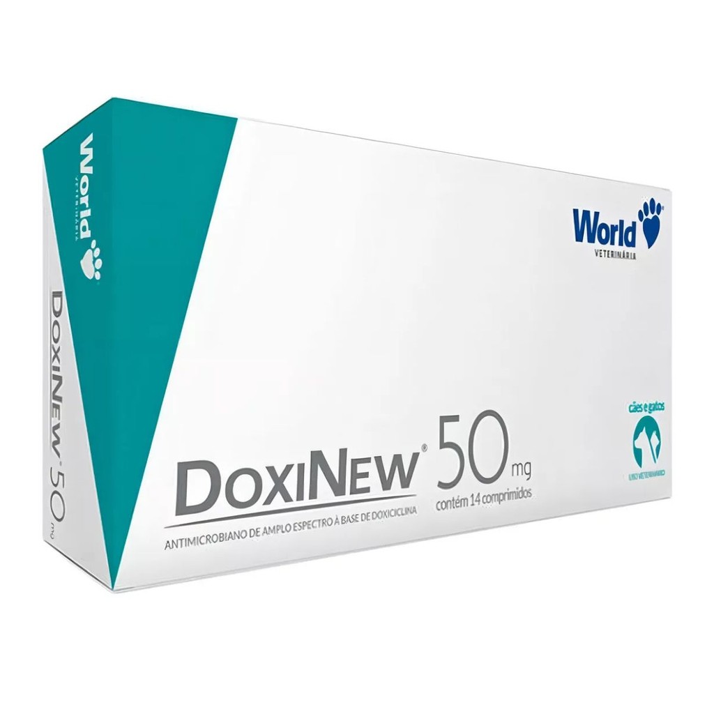 Doxinew 50MG Com 14 Comprimidos Para Cães e Gatos - World