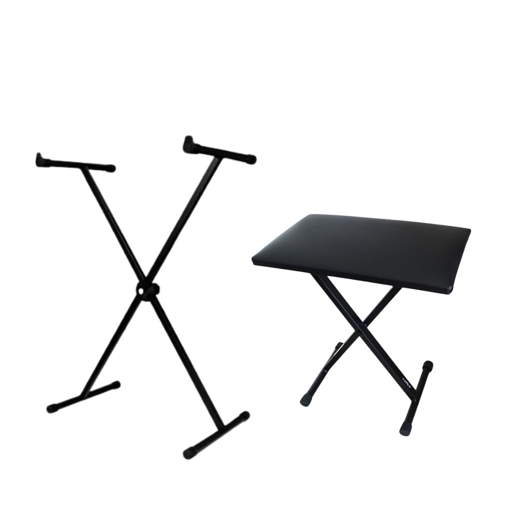Kit Tecladista Suporte De Teclado Em X E Banco Banqueta *KIT SX