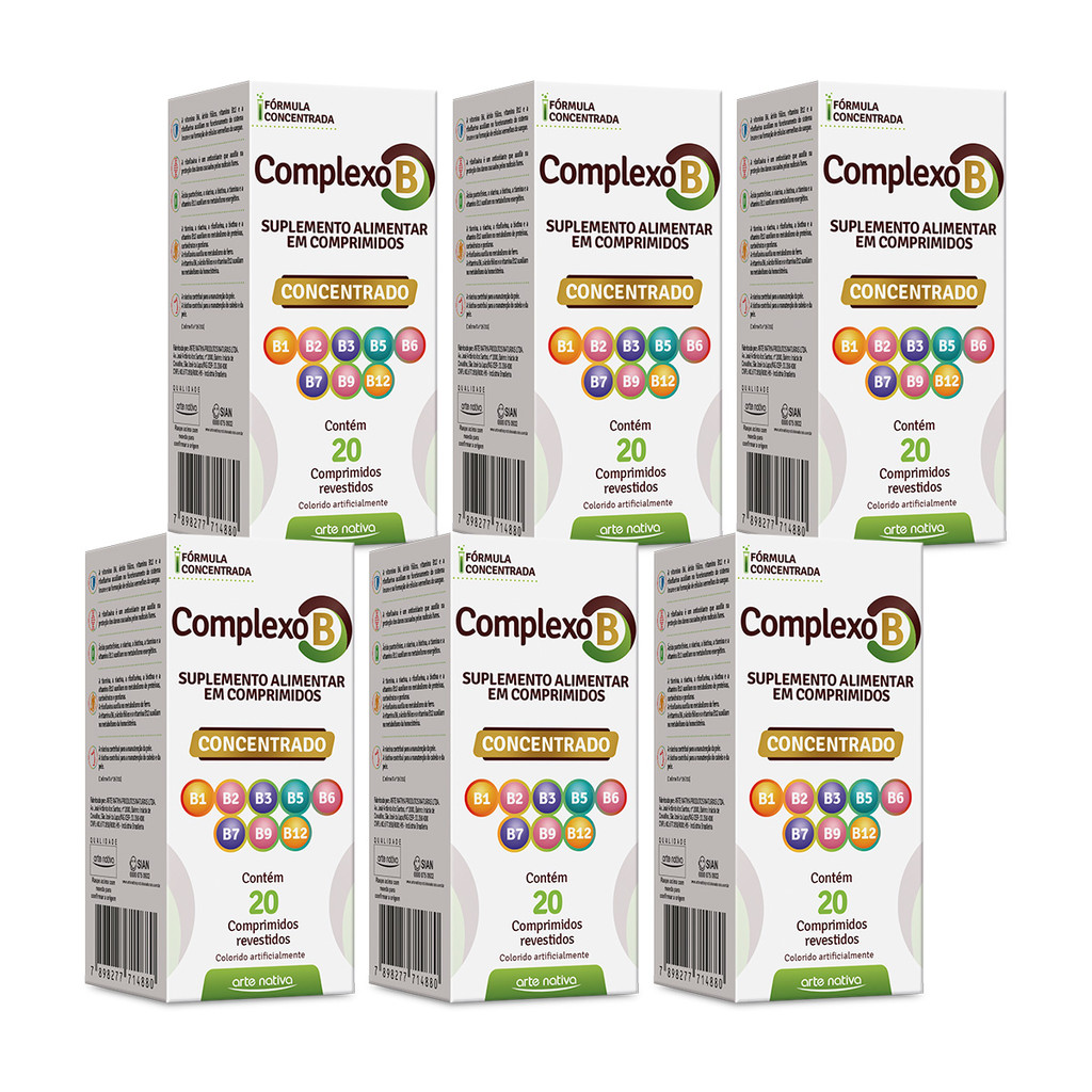 Kit 6 und Complexo B Concentrado 20 Cpr em Oferta na Shopee