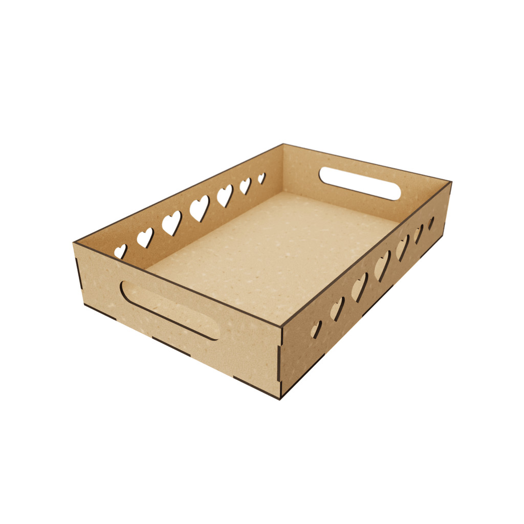 Kit 10 Bandejas Mdf Para Presentear Cestinha de Madeira Para Chocolates Cesta Café da Manhã 20x30