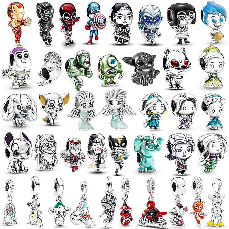 Berloques De Prata 925 Clássico Charme Dos Desenhos Animados Hulk Pulseira Acessórios Vingadores Liga Colar Jóias DIY em Oferta na Shopee