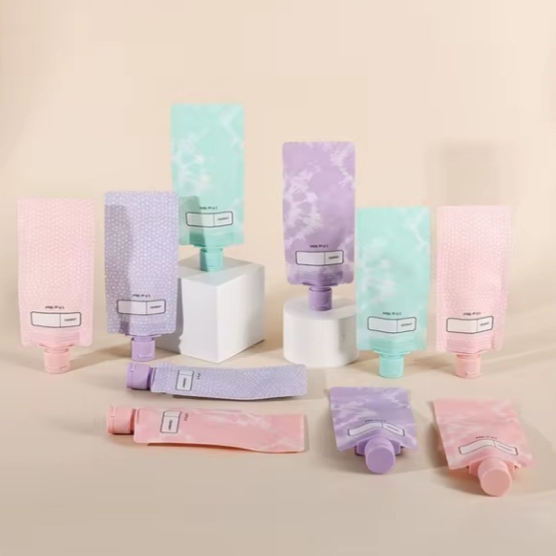 kit 3 pcs 90ml saco frasco multiuso plástico para amostras de embalagem de loção dobrável para viagem travel bag