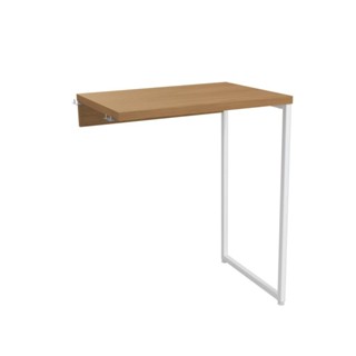 Mesa de Apoio Lateral para Mesa Kappesberg Crome Industrial de Metal 60cm Canela/Branco Brilho em Oferta na Shopee