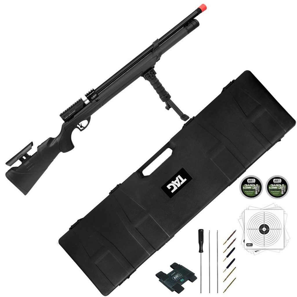 Espingarda 5.5 PCP NKS Archero Niksan Chumbinho Kit Limpeza em Oferta na Shopee