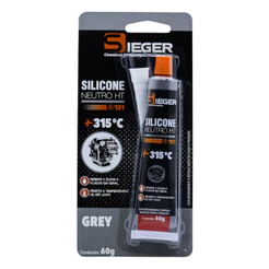 Cola Silicone Alta Temperatura Até 315°C Neutro HT Grey SS151 Sieger 60g para Motor Flange Coletor Carter Cambio vedação