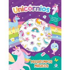 Livro Adesivos Unicórnios - Passatempos mágicos