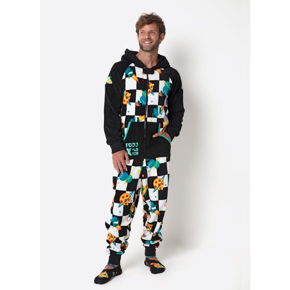 Macacão Manga Longa Soft Masculino Space Food - Puket em Oferta na Shopee