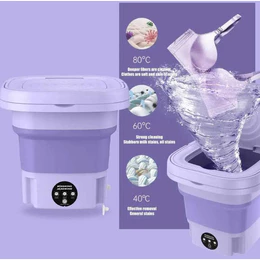 Mini máquina de lavar roupa  dobrável portátil moderna máquina de lavar automática