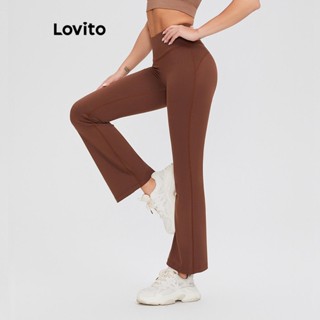 Lovito Women Sporty Plain Yoga Pants Sports Pants LNL51239