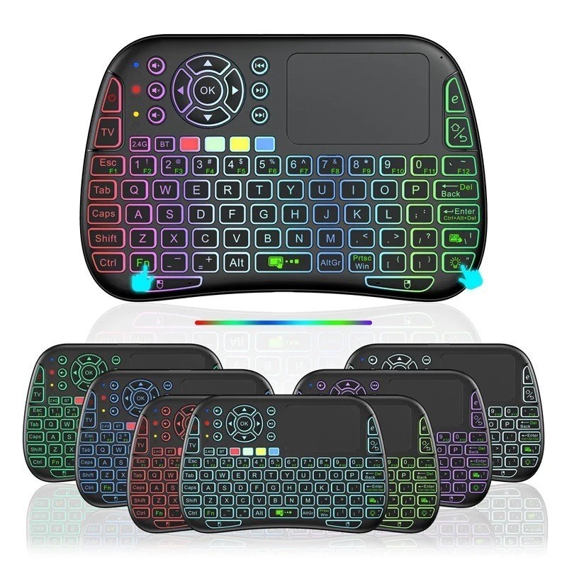 Mini Teclado Led Bluetooth E Comando Inteligente De Voz Tv