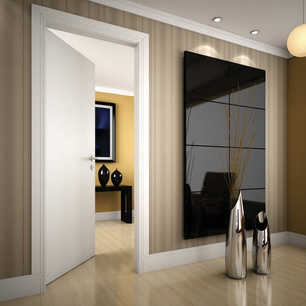 Kit Porta de Madeira para Drywall 210x60cm Lisa Primer Direita Moldufana Direita em Oferta na Shopee