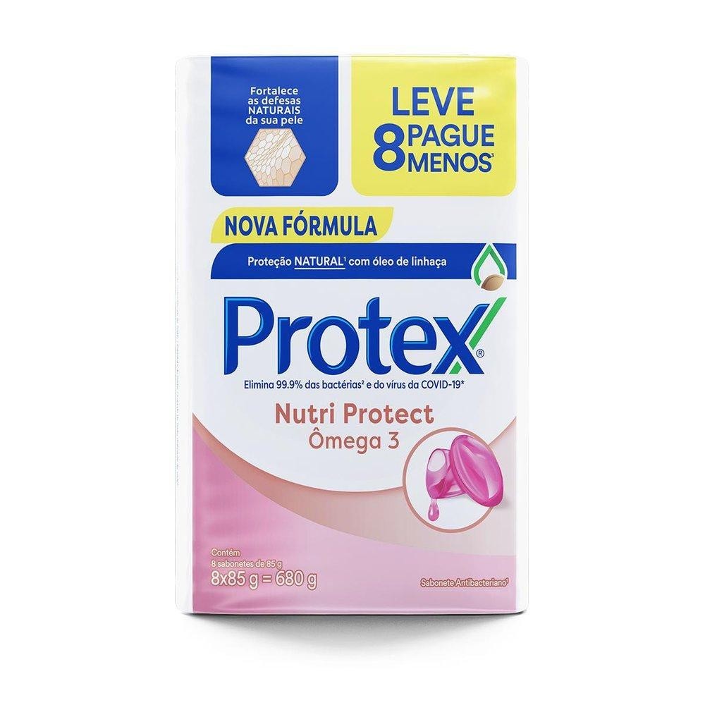Sabonete em Barra Antibacteriano Protex Nutri Protect Ômega 3 8un de 85g Leve Mais Pague Menos em Oferta na Shopee