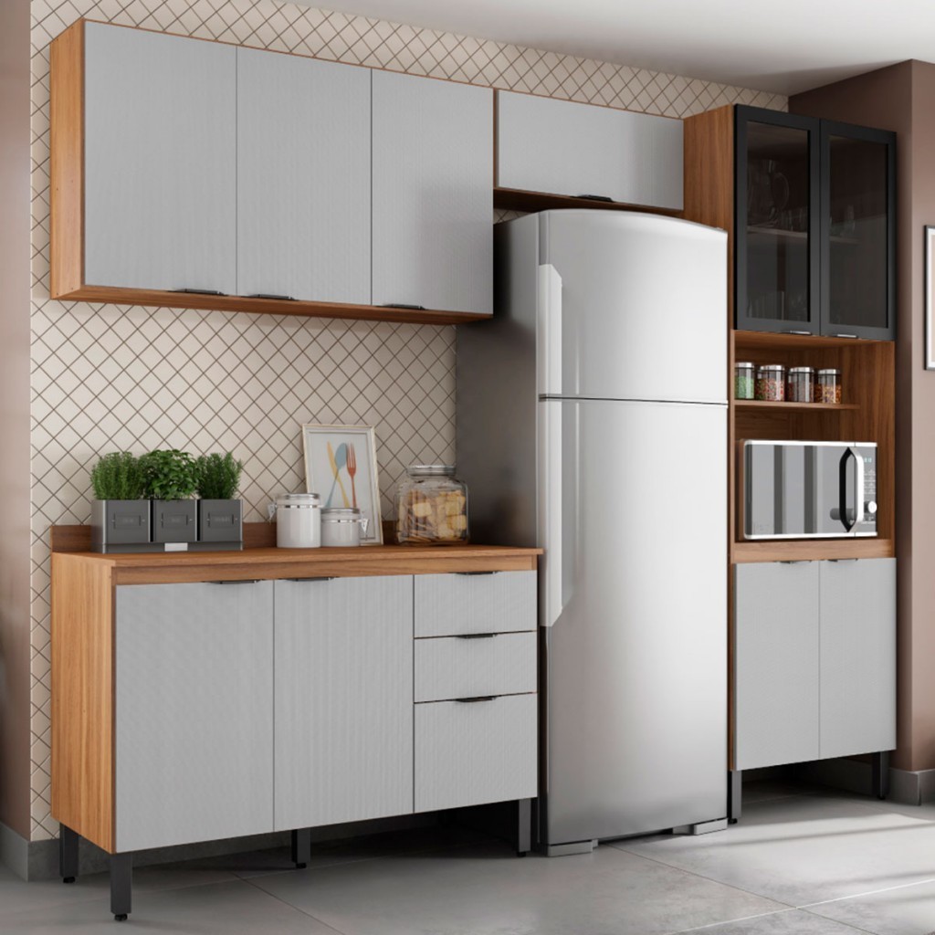Cozinha Completa Firenze 11 Portas 2 Gavetas em Oferta na Shopee