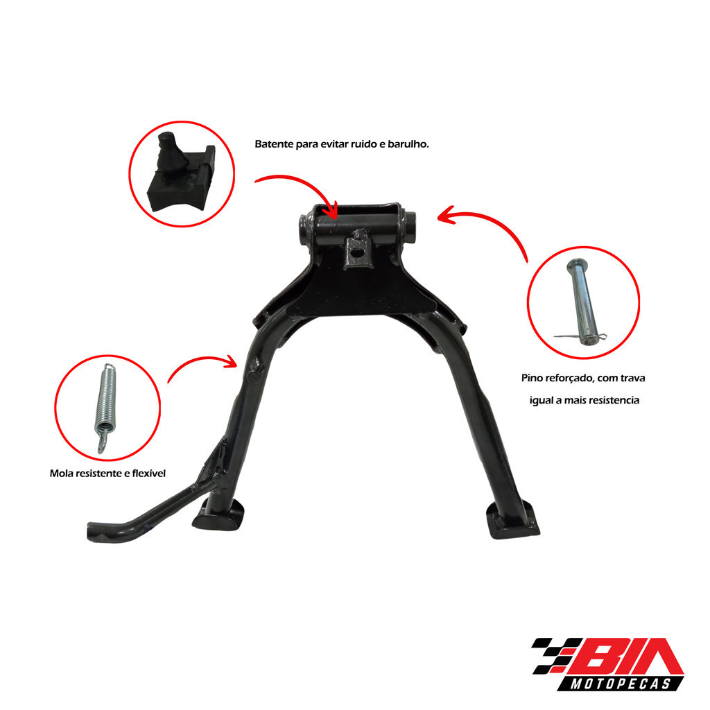 Cavalete Central Pino Mola Batente Descanso Yamaha Fazer 250 2005 2006 2007 2008 2009 2010 2011 2012 2013 2014 15 16 17 — imagem 2 de 2